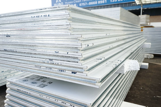 ซื้อ แผ่นแซนวิชหินหุ้มกันความร้อน แผ่นห้องสะอาด A1 กันไฟ online manufacture