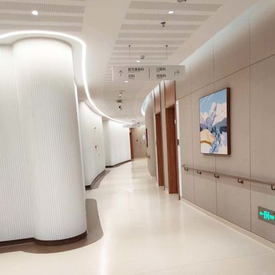 โรงพยาบาล โรงเรียน สํานักงาน ห้องสะอาด PVC Flooring Multilayer Composite Vinyl Flooring Roll